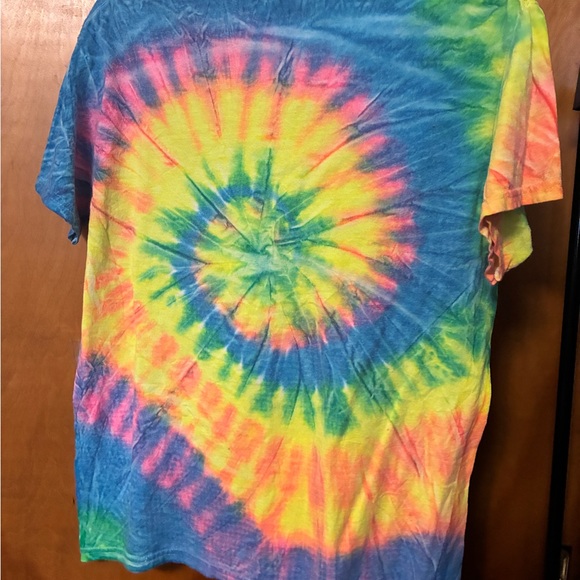 Tie-Dye Mushroom Graphic Tee "EMO NITE Makes Me Happy" Medium - Picture 3 of 3